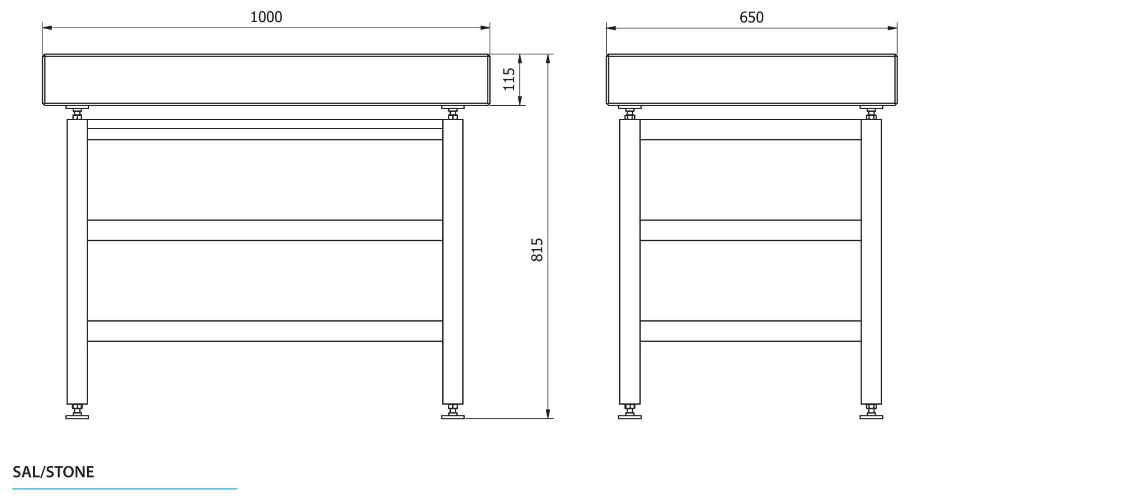 Antivibrationstisch SAL/STONE/C