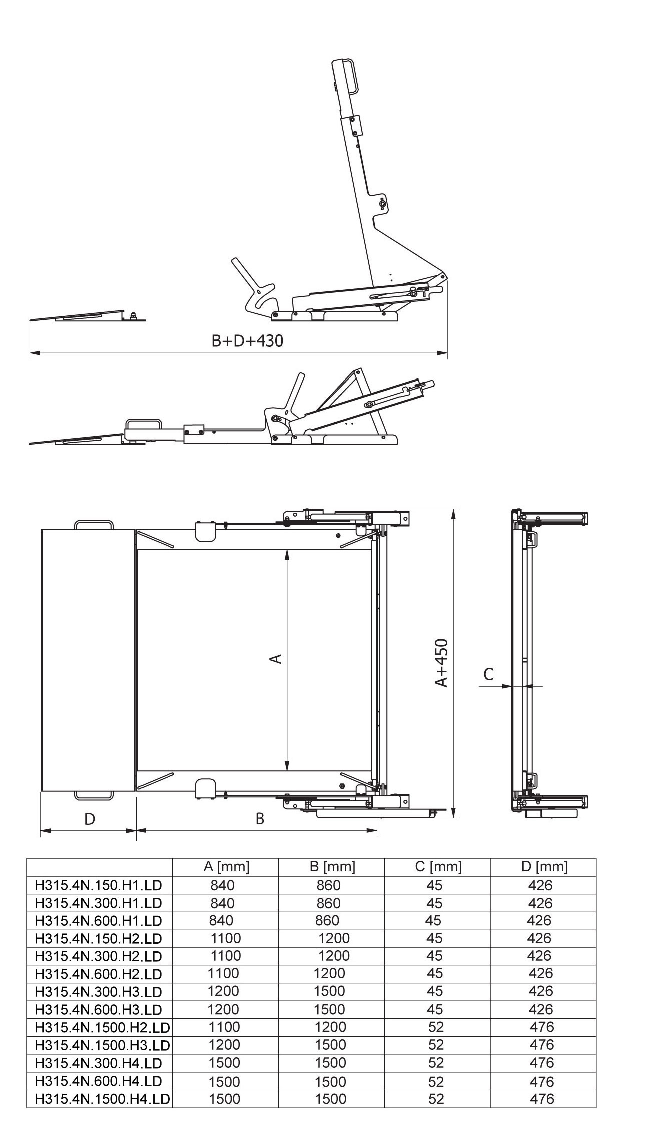 Auffahrwaage H315.4N.600/1500.H2.LD