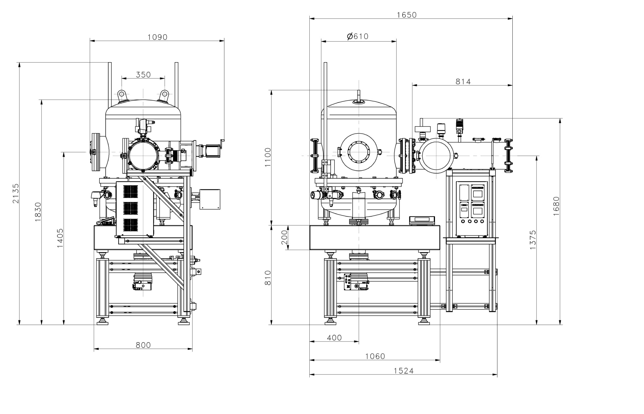 Automatischer Vakuum-Massekomparator mit Pumpen und Load-Lock-System AVK-1000.5Y.LLS