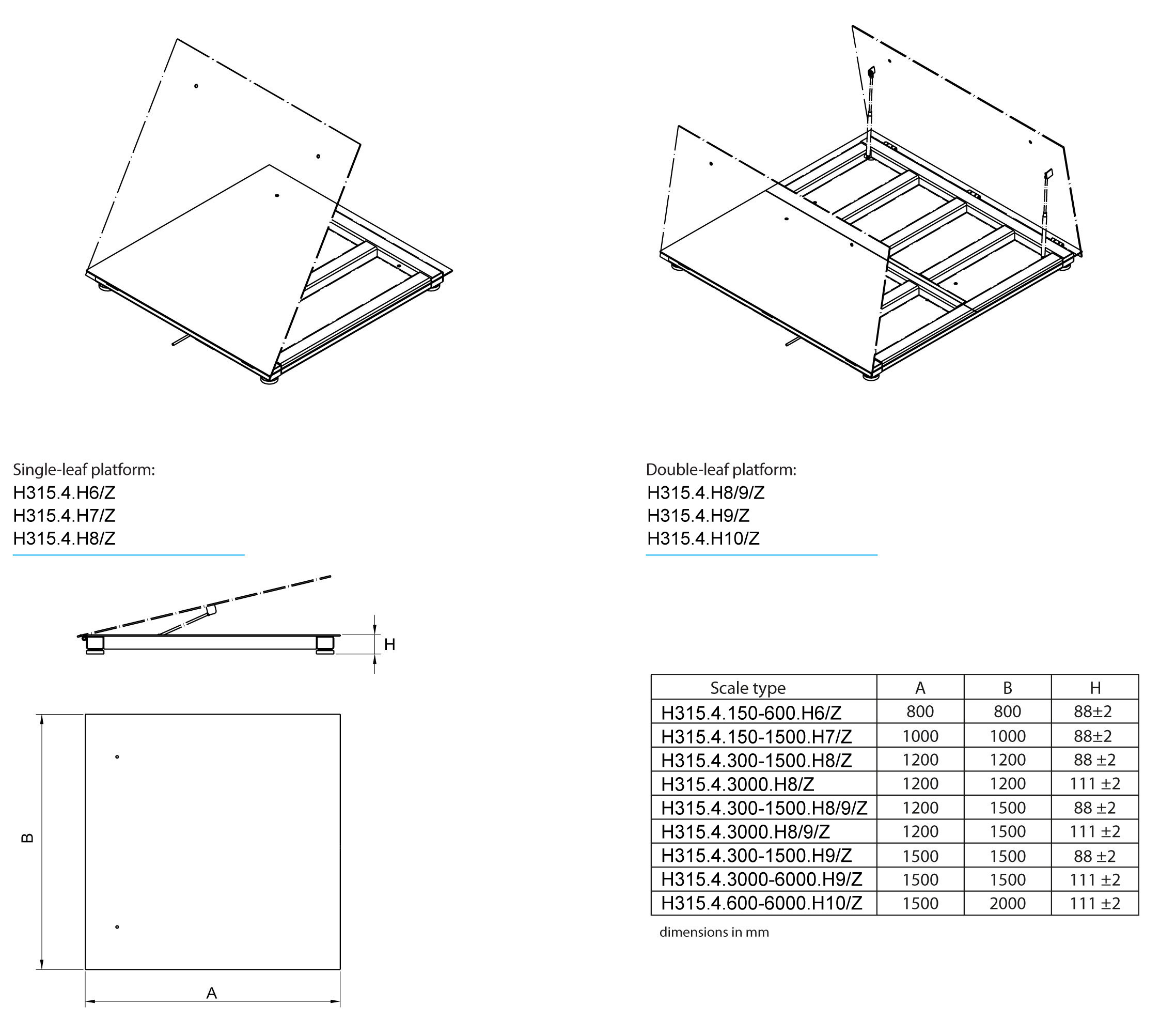 Bodeneinbauwaage H315.4.6000.H9/Z