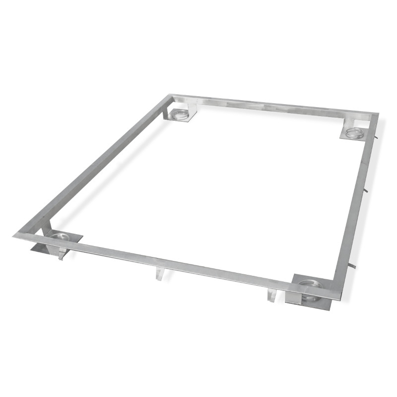 Fundament-Einbaurahmen zu 4-DMS-Wägezellen-Waage 6000 H9, Stahl pulverbeschichtet
