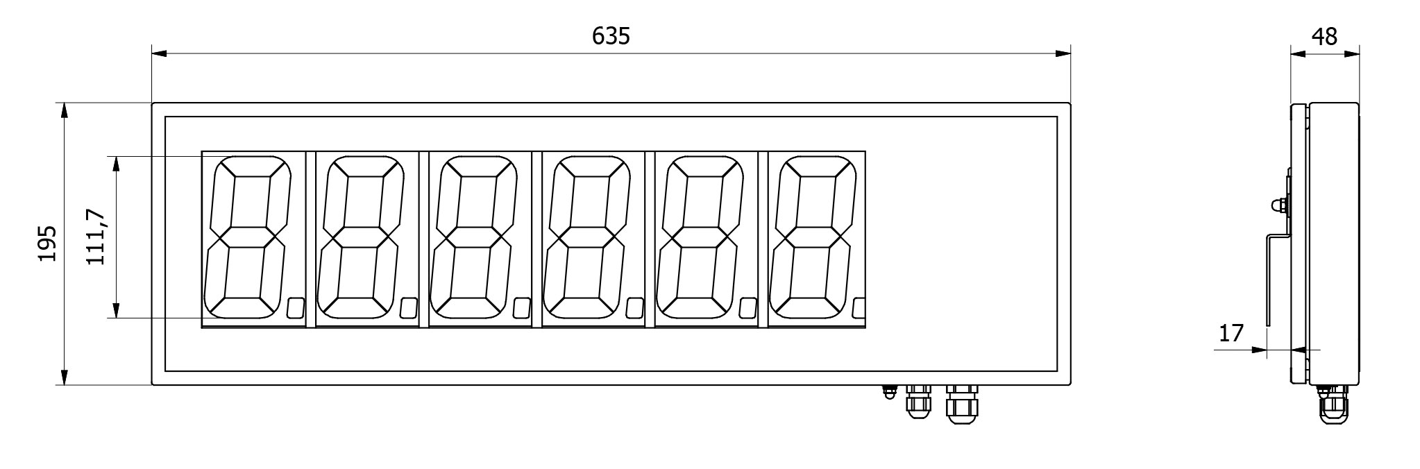 Großformatiges Display WWG-2/7