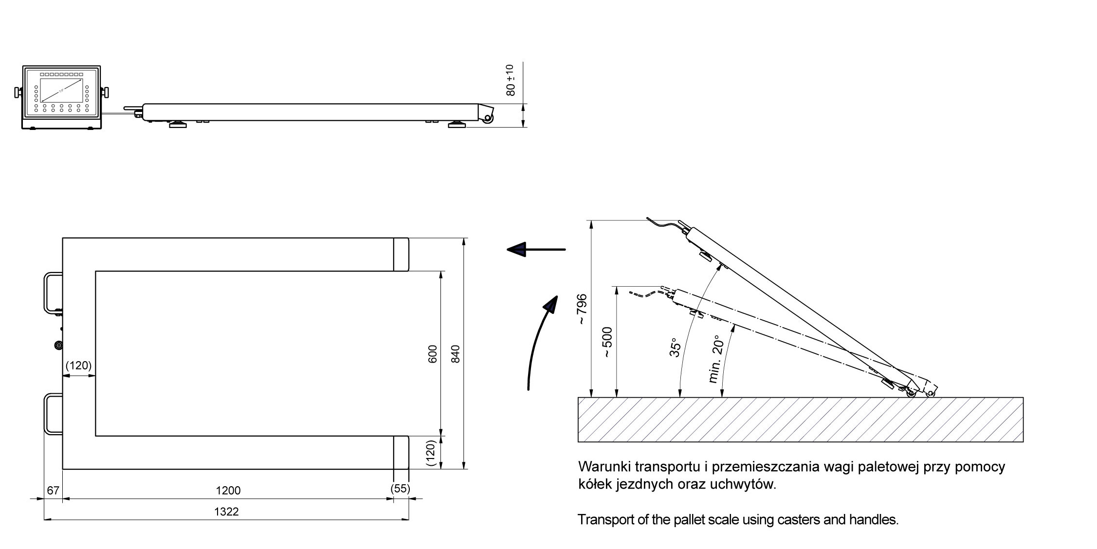 Multifunktions- Palettenwaage HX7.4P.600.C
