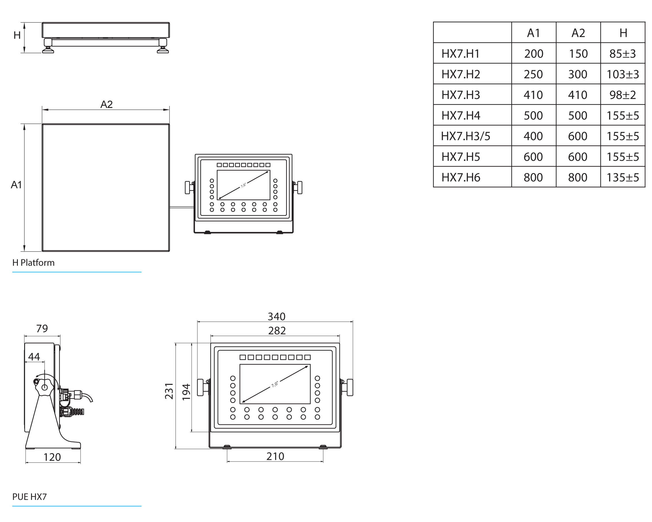 Multifunktionswaage HX7.30.H2
