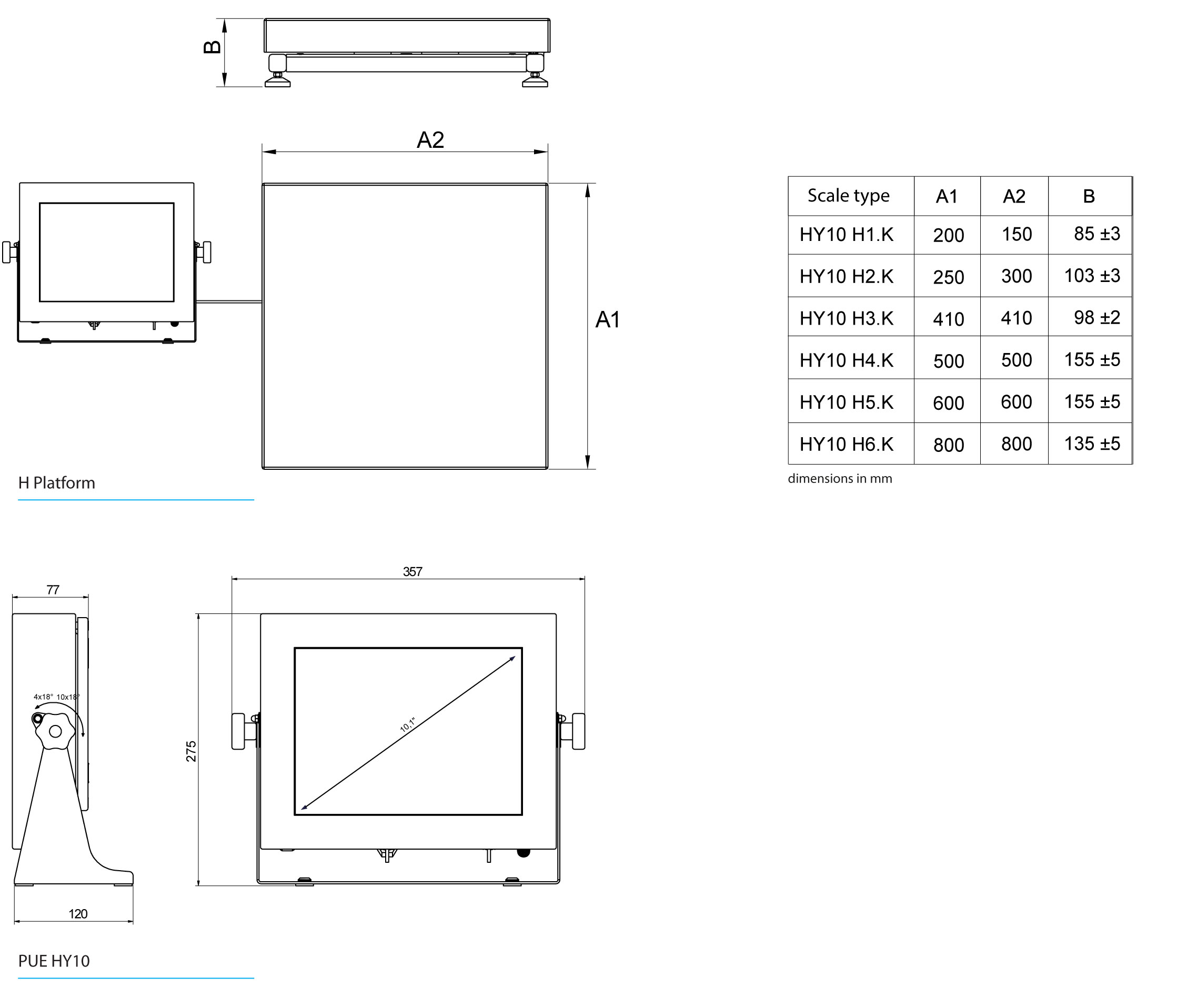 Multifunktionswaage HY10.60.H5.K