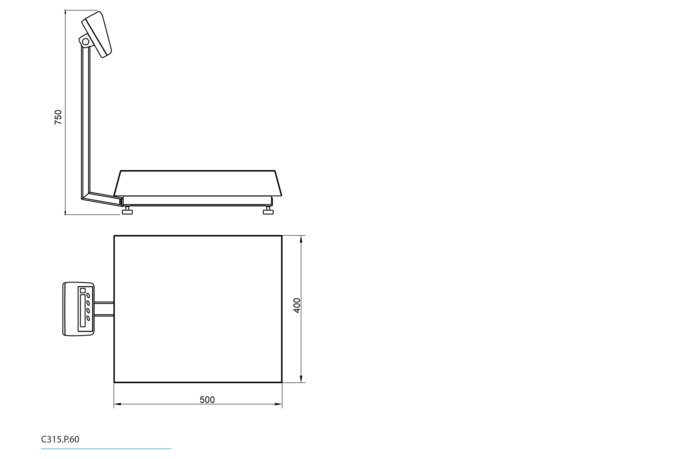 Postwaage für Pakete C315.P.60