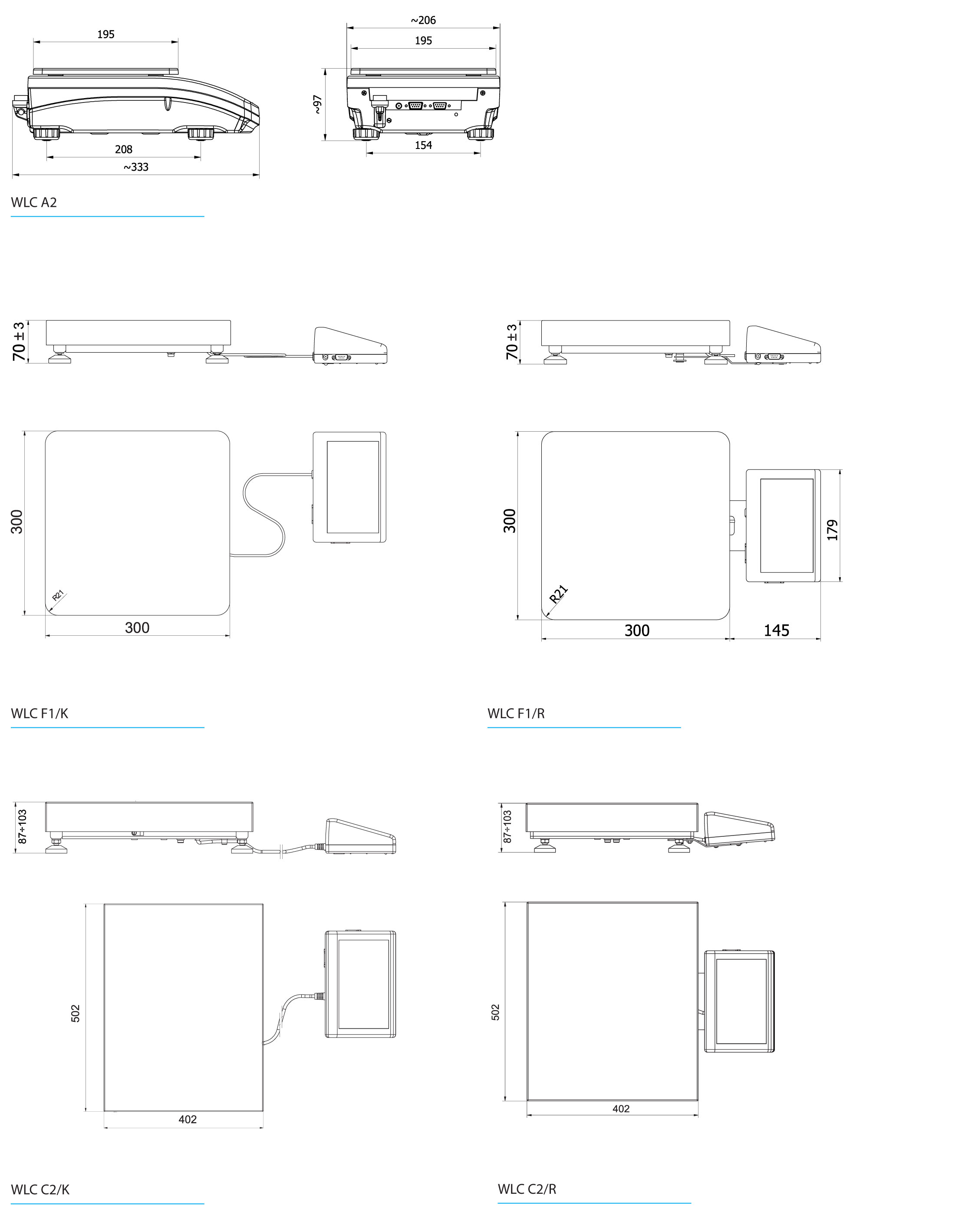 Präzisionswaage WLC 10/A2