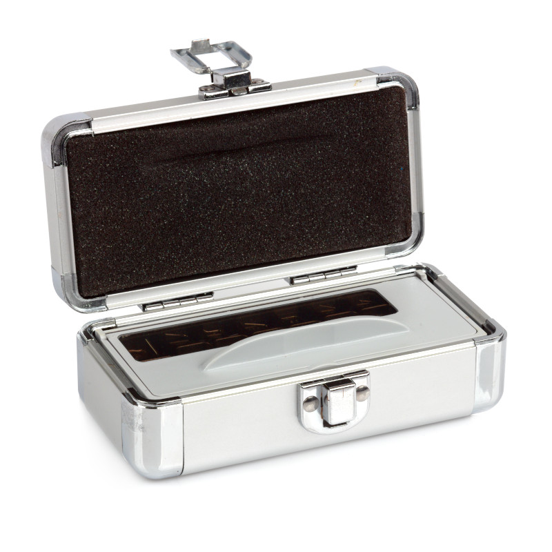 Prüfgewicht der M1 Klasse - Plättchenform, Set (1 mg - 500 mg), Kunststoff-Etui