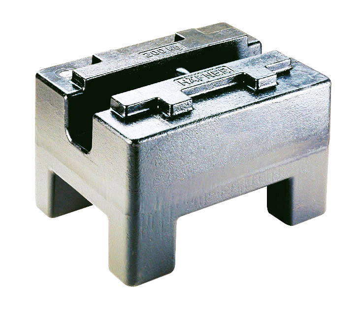Prüfgewicht der M1 Klasse - rechteckig, spritzverzink - 200 kg
