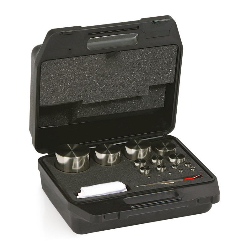 Prüfgewichte der E2 Klasse -  Zylindergewichte, Satz (1 g - 10 kg), Kunststoff-Etui