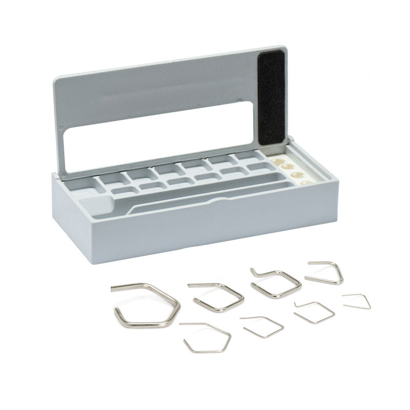 Prüfgewichte der F2 Klasse, Stahldraht, Set (1mg - 500 mg), Kunststoff-Etui