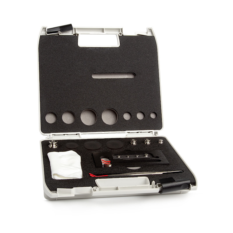 Prüfgewichte der M1 Klasse - Knopfgewichte, Set (1 g - 50 g), Kunststoff-Etui