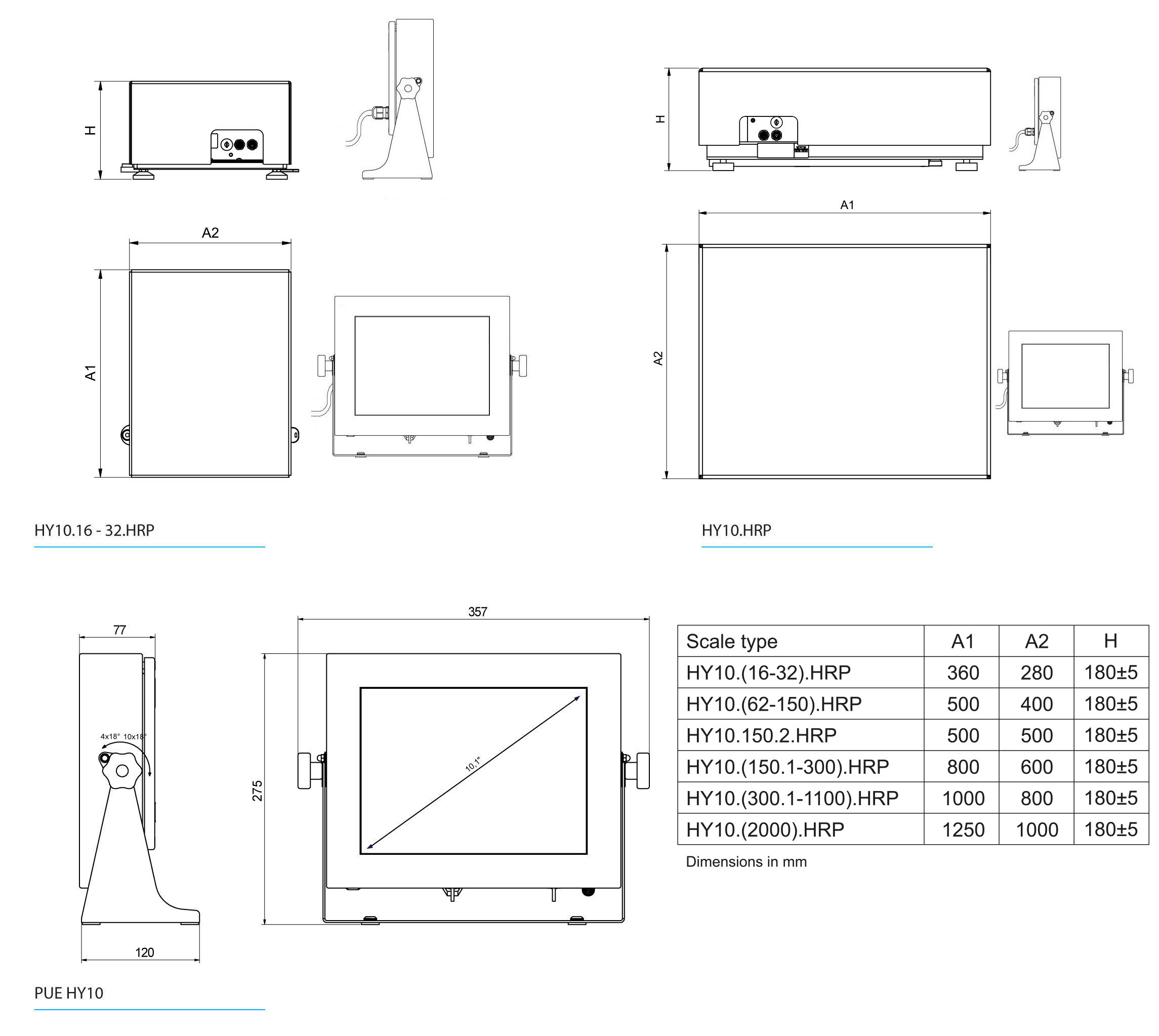 Waage mit hoher Auflösung HY10.16.HRP