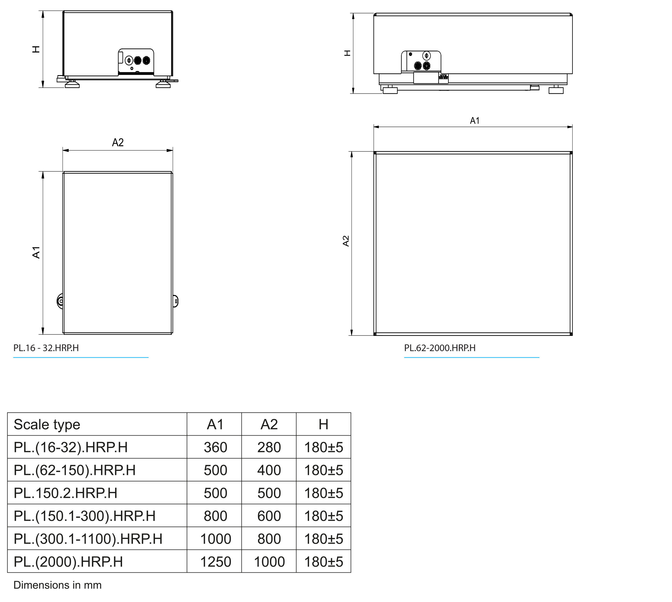 Wägeplattform PL.62.2.HRP.H