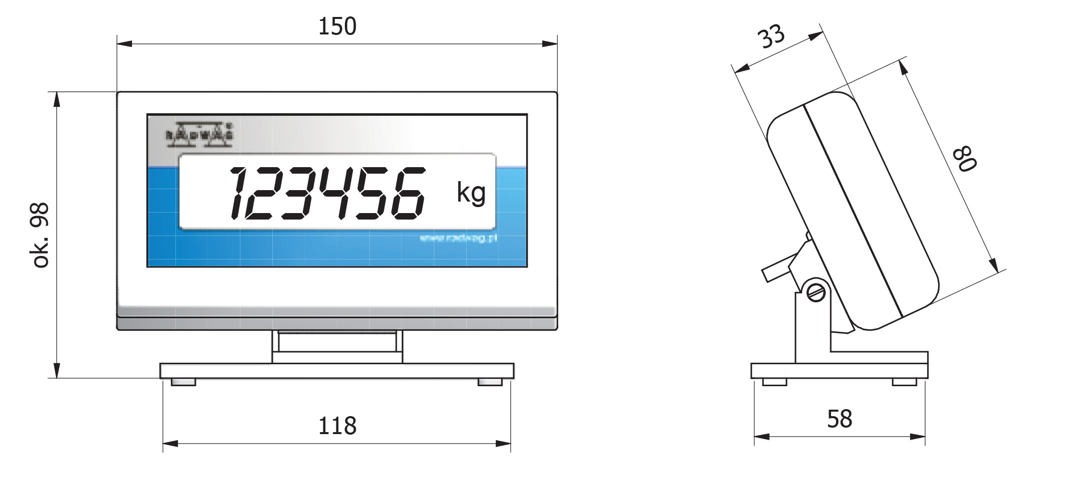 Zusatzdisplay WD-4/4
