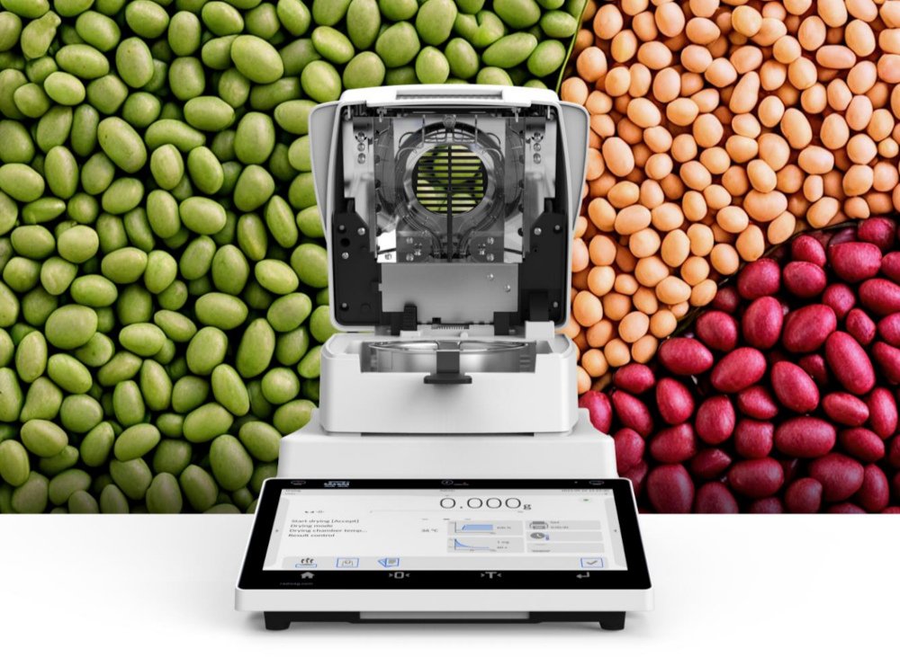 Erbsen und Bohnen Analyse mit RADWAG Feuchtebestimmer