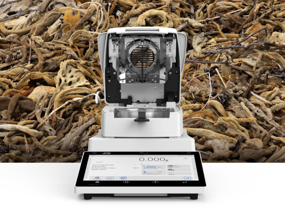 Klärschlamm Trockenmassebestimmung mit RADWAG Feuchtebestimmer